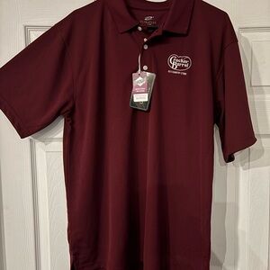 Cracker Barrel Men's Burgundy Polo Shirt